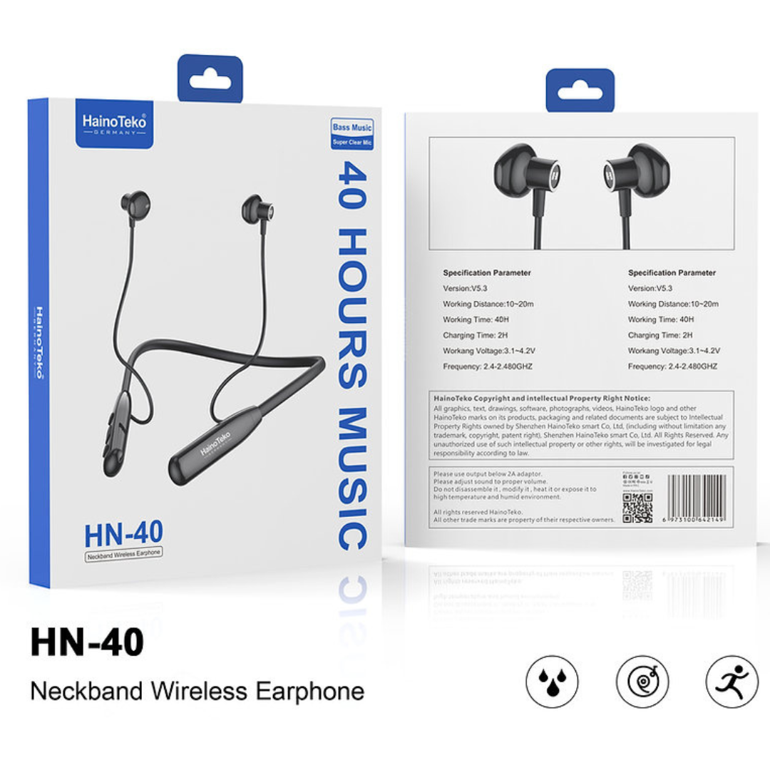 HAINOTEKO NECKBAND WIRELESS EARPHONE - Asia Mobile Phone