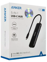 Anker USB C Hub, 332 USB-C Hub (5-in-1, 4K HDMI) with 100W Power