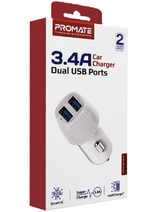 PROMATE CAR CHARGER WITH DUAL USB PORTS 3.4A - Asia Mobile Phone