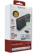 HAMA POWER BANK 20000MAH WITH 2X Mobile - USB-C USB-A/ Phone Asia