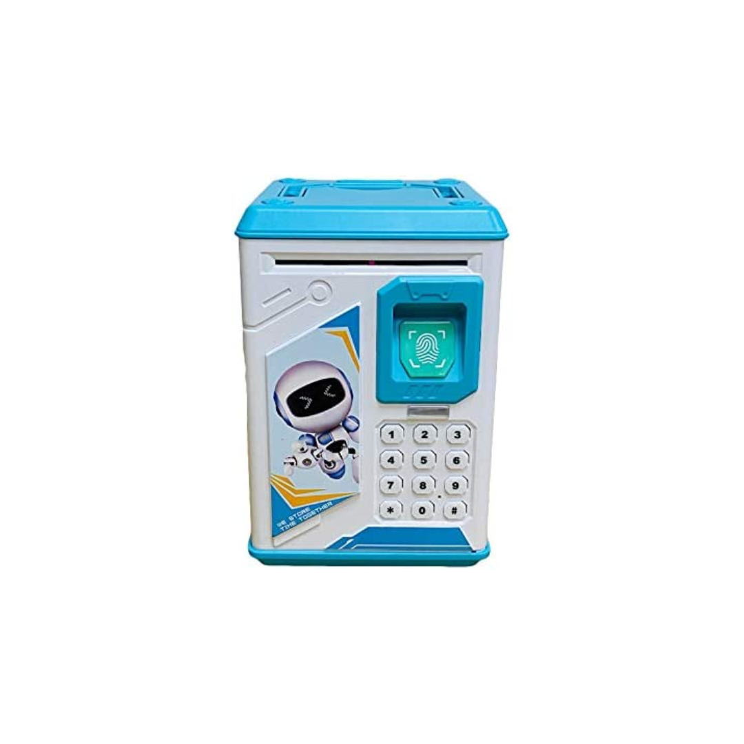 Robot Piggy Bank Kids ATM Electronic Fingerprint Password Money